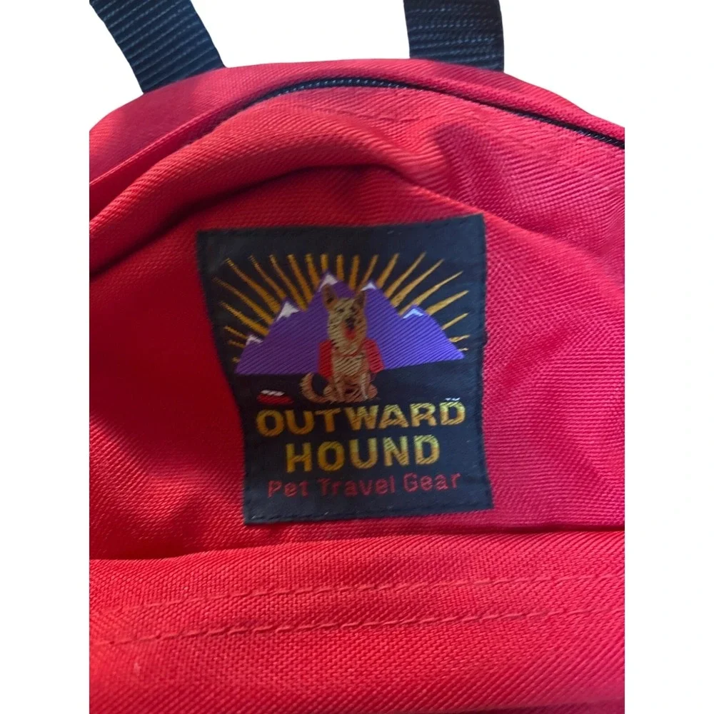 Outward Hound Red Dog Backpack With Adjustable Straps & Side Pouches For Storage